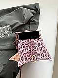 Жіноча сумка 8011 крос-боді леопардова рожева, фото 3