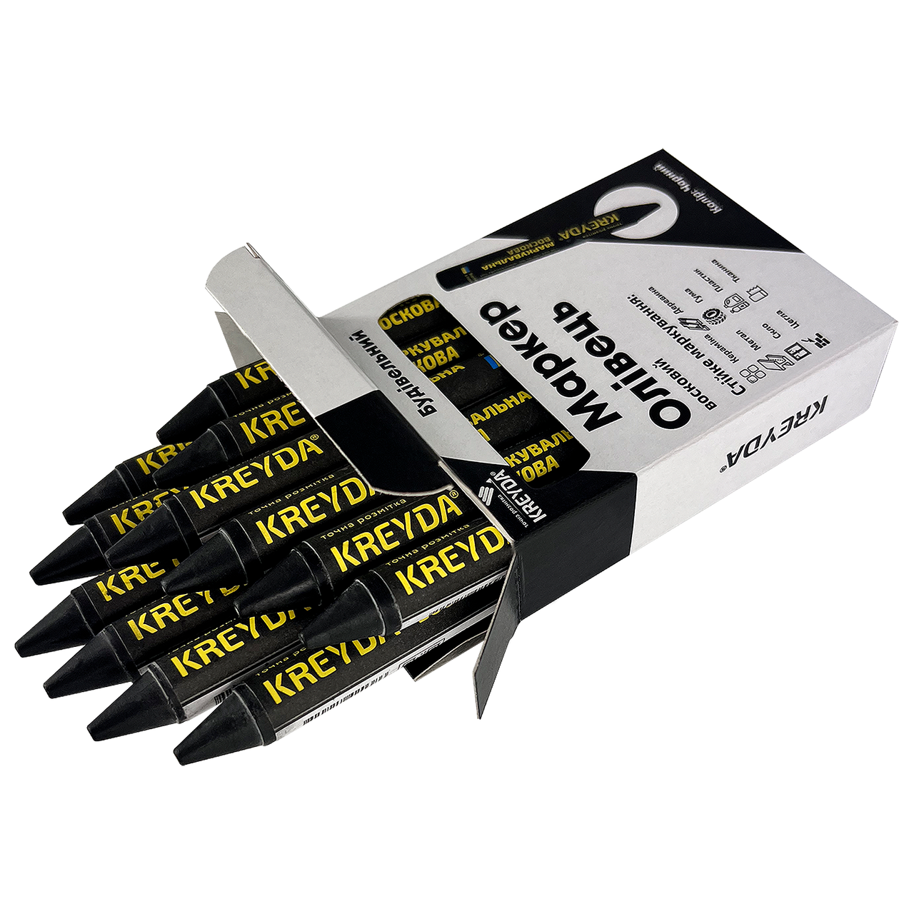 Маркер воскової маркувальної для будь-якої поверхні, чорний