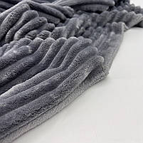 Плюш Minky Stripes графітовий 350 г/м2, фото 3