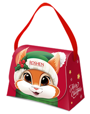 2026 Подарунок Новорічний Рошен (Roshen) №2 Новорічна сумочка 330г, фото 1