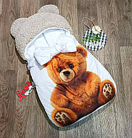 Зимовий конверт із капюшоном  для виписки та прогулянок