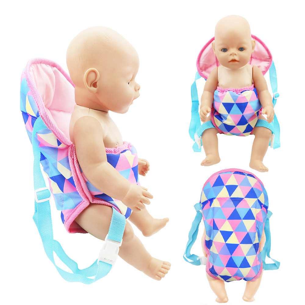 Переноска - рюкзак / кенгуру для ляльки Бебі Бона / Baby Born 40 - 43 см блакитна різнокольорова 8899
