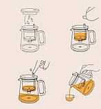 Чайник заварювальний Гунфу 800 мл  з круглою ручкою, фото 4