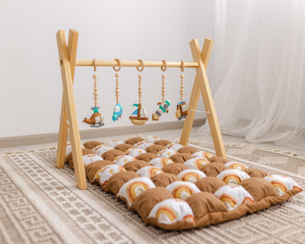 Мобіль дитячий підлоговий Веселі мандри з матрациком Rainbow, фото 1