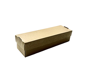 Коробка для суші 200*60*50мм крафт/срібло (100 шт / уп)