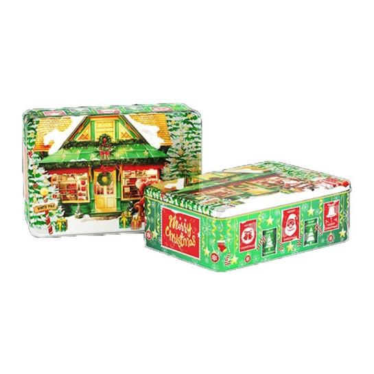 Солодкий новорічний VIP подарунок №68 з шоколадними цукерками, 1000 г. замовлення від 8 шт.