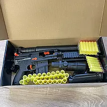 Дитячий іграшковий автомат з акумулятором HK 416 708 (стріляє м'якими кулями), фото 5