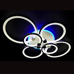 Люстра світлоідодна  Vatan Light 196W до 30 кв.м колір Чорний 1120/6 BK 3color