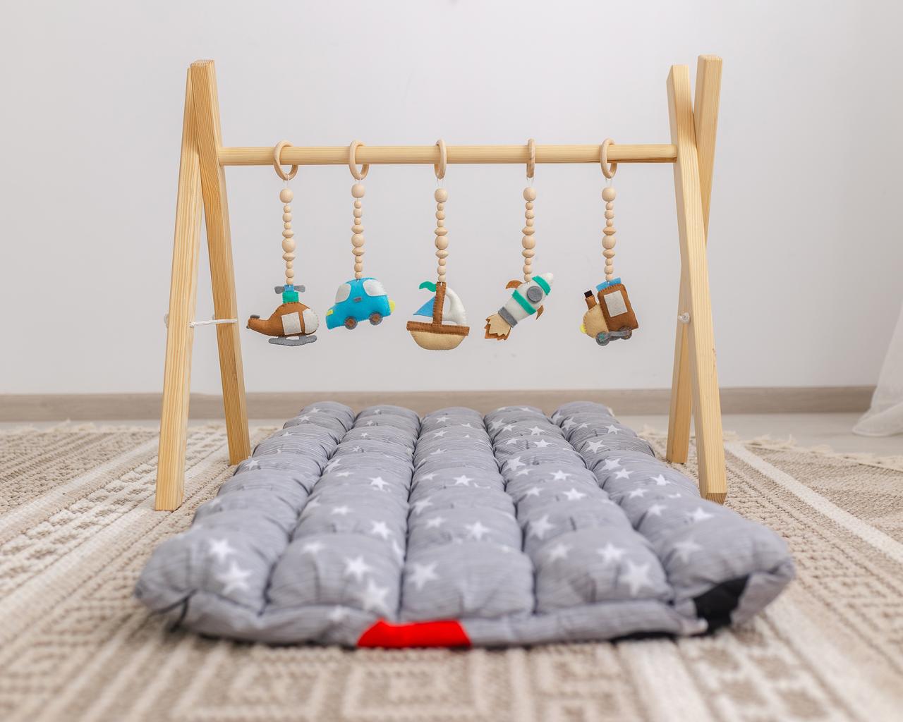 Мобіль дитячий підлоговий Веселі мандри з матрациком Зорепад, фото 1