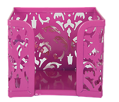 Бокс металевий для паперу Buromax Barocco 95х95х80мм Рожевий (BM.6216-10)