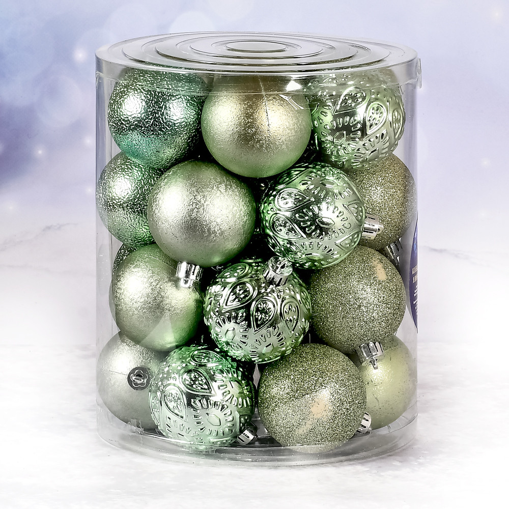 Набір куль 6см 26шт зелений №9733(18), фото 1