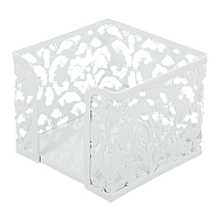 Бокс металевий для паперу Buromax Barocco 95х95х80мм Білий (BM.6216-12)