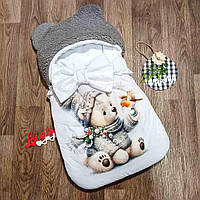 Зимовий конверт із капюшоном  для виписки та прогулянок