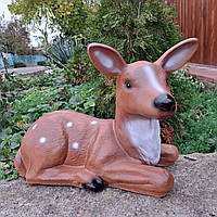 Cадова фігура Олень лежить (27х18х42 см), садові фігури з полістоуну, садово-паркові фігурки і скульптури