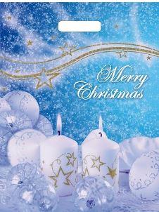 Пакет банан новорічний Дві свічки ламінат 30*40