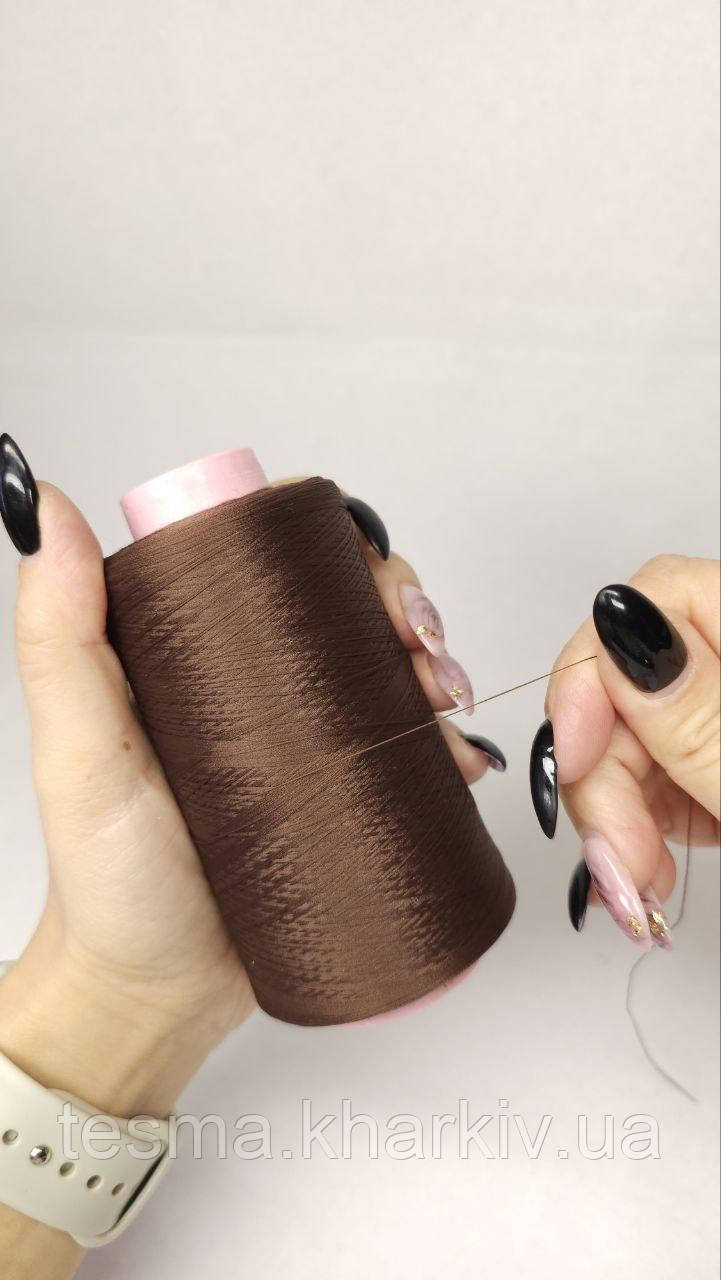 Нитки для оверлока колір "коричневий 6202" 5000 м 16.7 tex