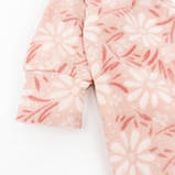 Комбінезон теплий для малят на блискавці у квіточку Flower, фото 3