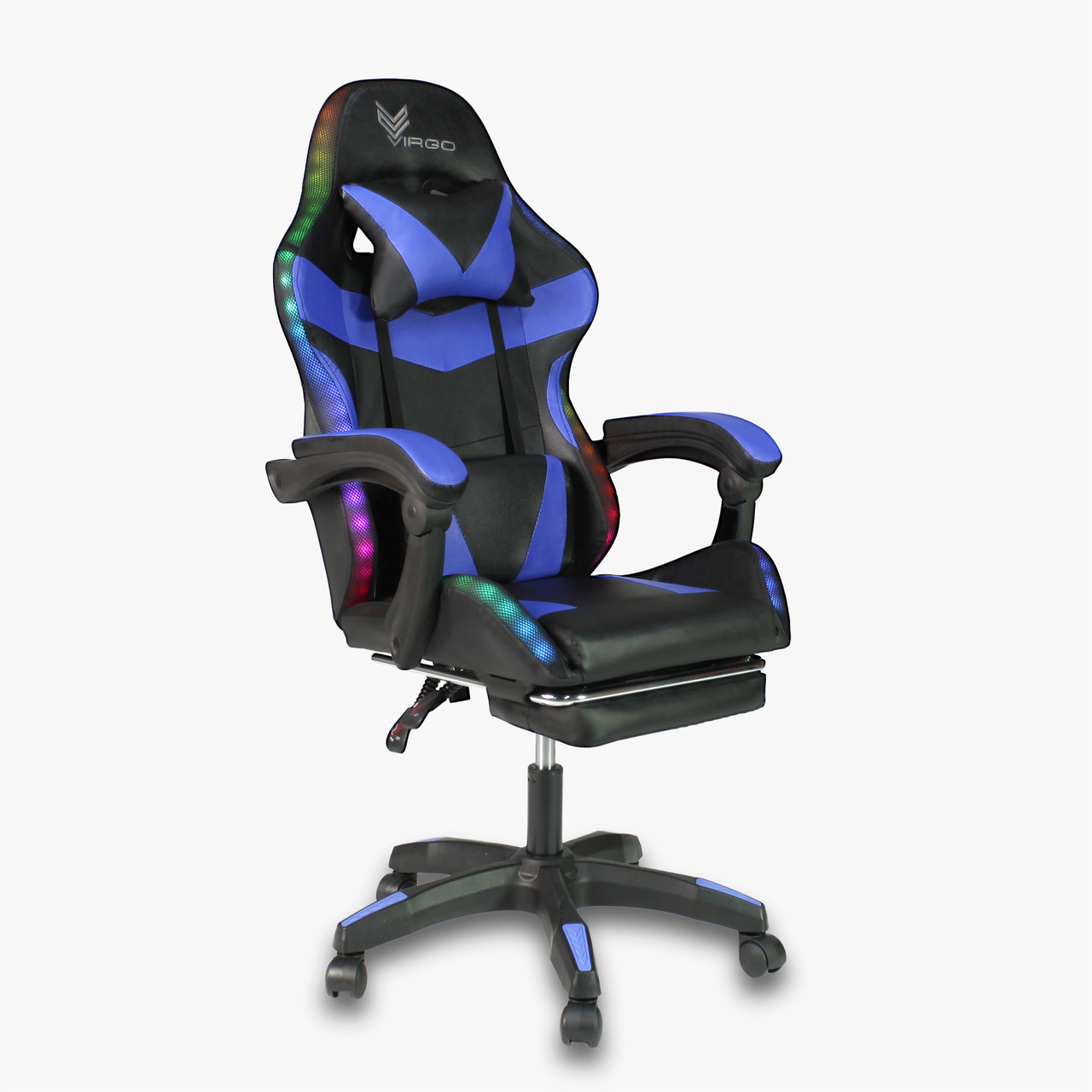 Комп'ютерне крісло Virgo Vecotti GT PRO LED dark blue