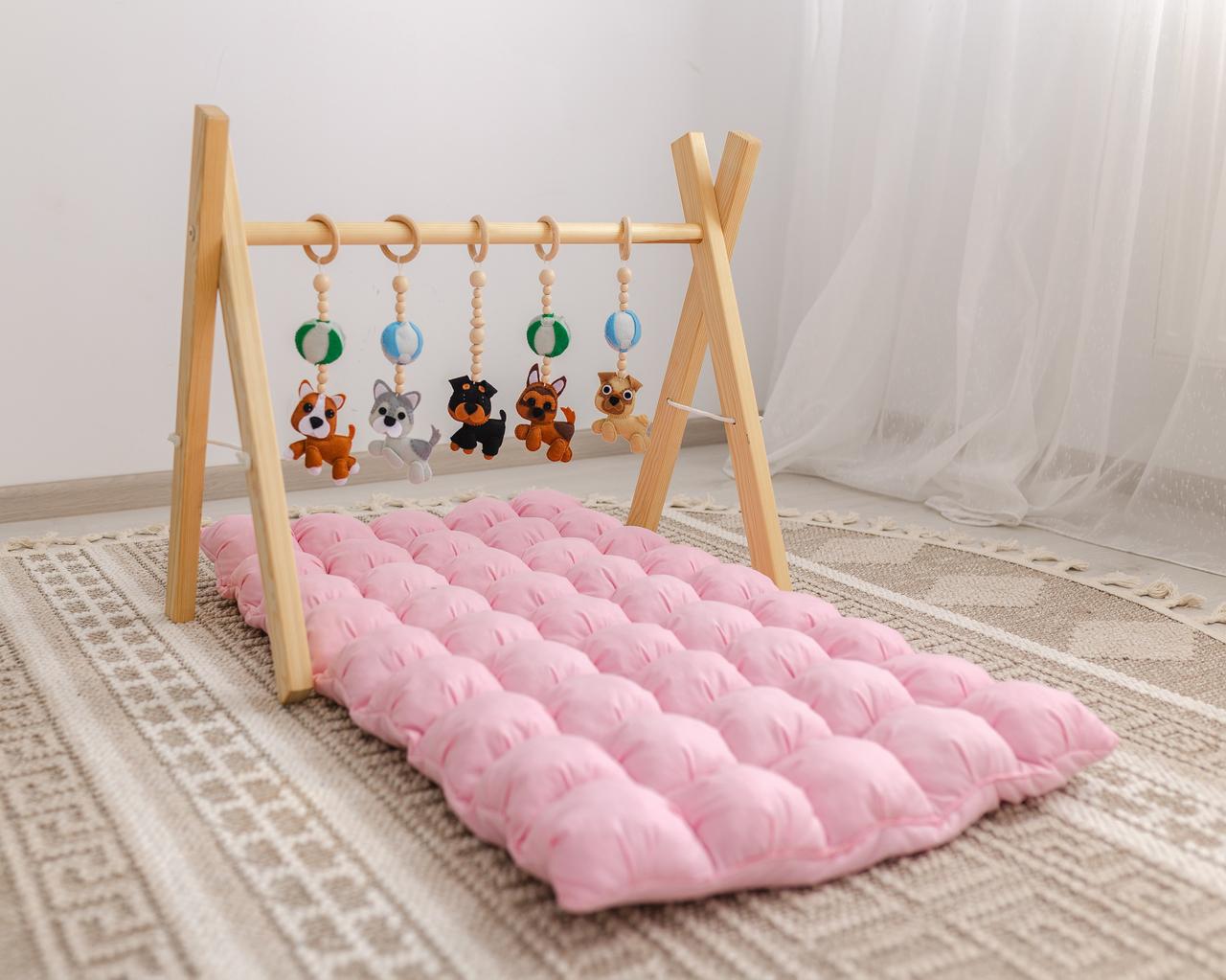 Мобіль дитячий підлоговий Дружок з матрасиком Принцеса, фото 1