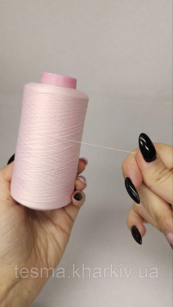 Нитки для оверлока колір "рожевий 134" 5000 м 16.7 tex