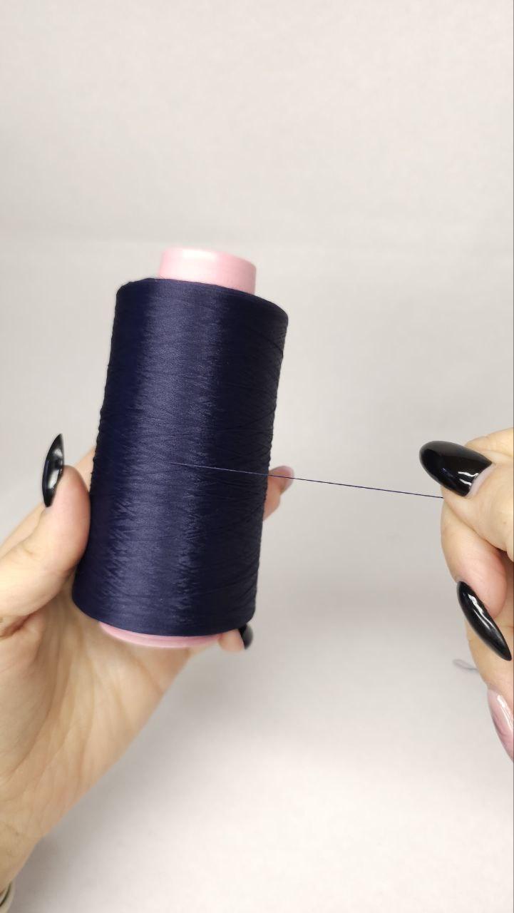 Нитки для оверлока колір "темно-синій" 5000 м 16.7 tex