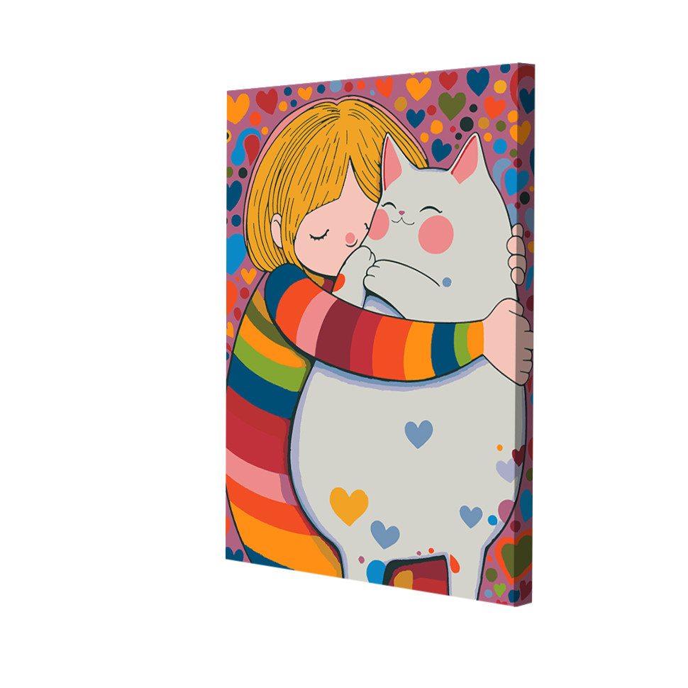 Картина за номерами Riviera Blanca Теплі обіймашки 28x40 см (RB-1044)