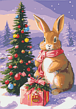 Картина за номерами Riviera Blanca Пухнастик під ялинкою 28x40 см (RB-1045), фото 4