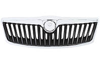 Решітка радіатора Skoda Octavia (A5) 2004-2008 черн. з хром рамкою без емблеми