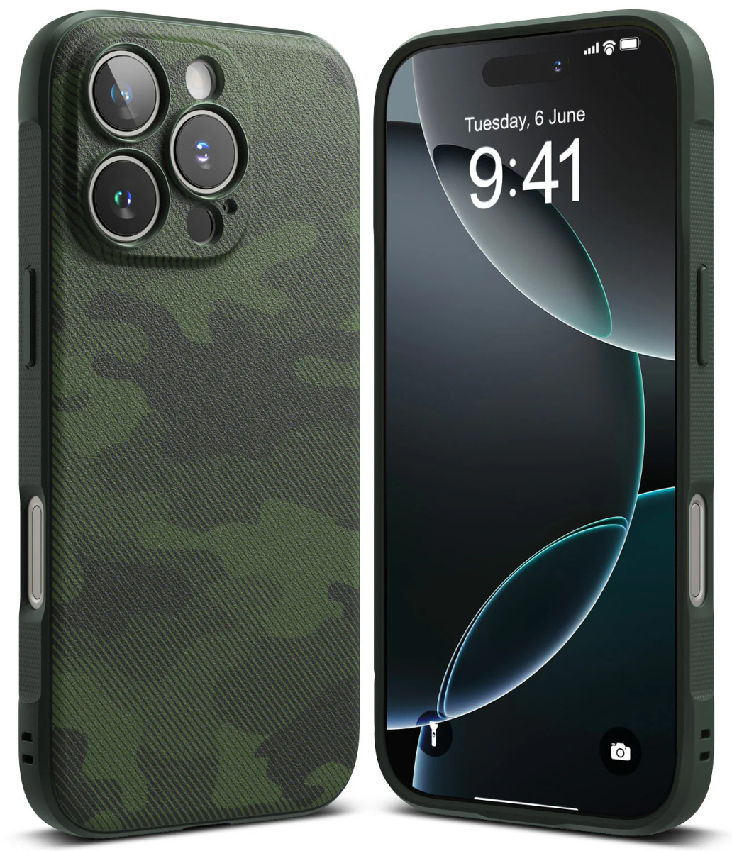 Чохол Ringke Onyx Design до iPhone 16 Pro Max Camo Green (OD909E246)