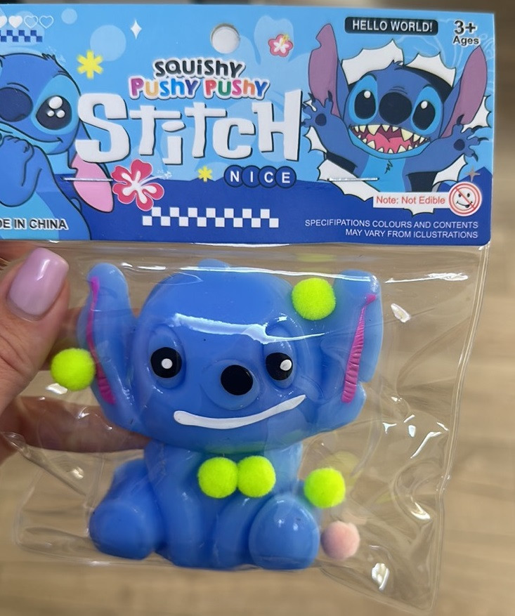 Іграшка-антистрес Сквіш Стич Stich синій