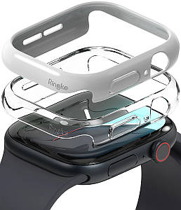Чохол Ringke Slim Clear + Light Gray (2шт.) для Apple Watch 10 46mm (S941003RS)