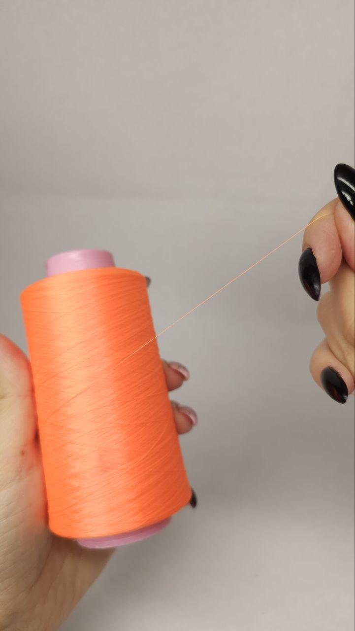 Нитки для оверлока колір "яскравий помаранч" 5000 м 16.7 tex