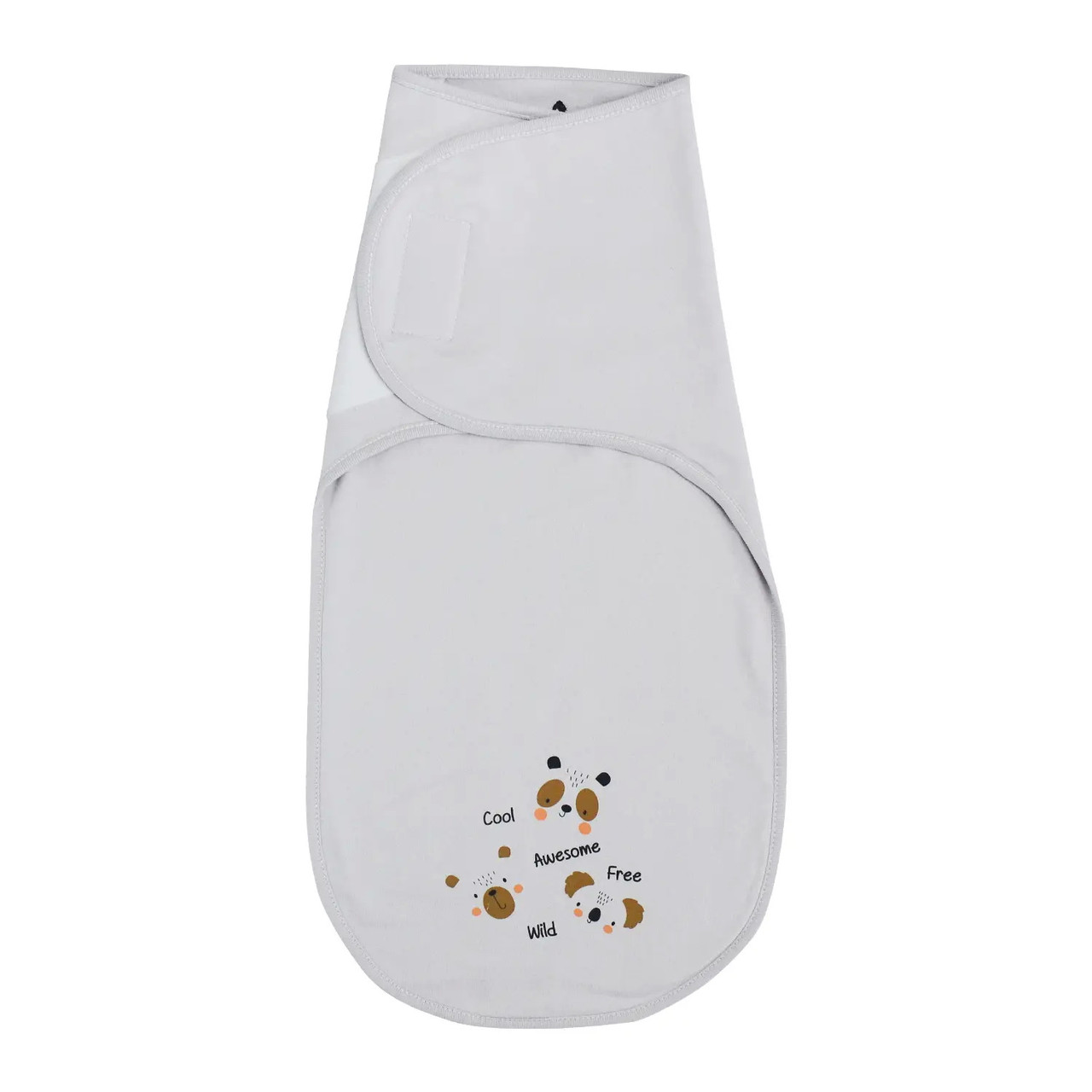Пелюшка-кокон на липучці 2428801 Minikin, р.56-62 Сірий Світлий, фото 1
