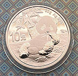 Срібна монета Китаю 10 юань 2020 р. "Панда", фото 2