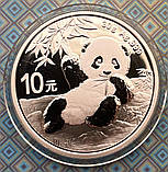 Срібна монета Китаю 10 юань 2020 р. "Панда", фото 3
