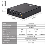 Джерело безперебійного живлення міні UPS 74 Wh 20000 мА·год, 5 V, 9 V, 12V, фото 6