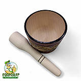 Ступка дерев'яна з товкачем 9х9 см, фото 2