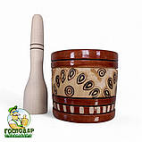 Ступка дерев'яна з товкачем 9х9 см, фото 4