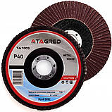 Ламельний шліфувальний диск 125 мм P40 Tagred TA1003, фото 2