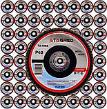 Ламельний шліфувальний диск 125 мм P40 Tagred TA1003, фото 4