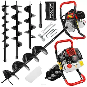 Мотобур бензиновий RED TECHNIC RTSWG0106 ( Шнек 100,150,200мм + Подовжувач)