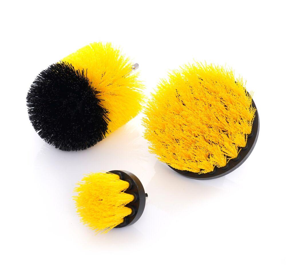 Щітки для чистки 1/4 Чистки, що чистять, для дриля-шуруповерта 1/4, набір з 3 щіток для чищення Tagred TA4201, фото 1