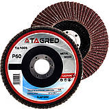 Шліфувальний диск 125 мм ламельний, шліфовка P60, діаметр 22,2 мм, ламельний шліфкруг P60 Tagred TA1005, фото 2