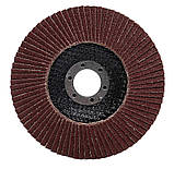 Шліфувальний диск 125 мм ламельний, шліфовка P60, діаметр 22,2 мм, ламельний шліфкруг P60 Tagred TA1005, фото 5