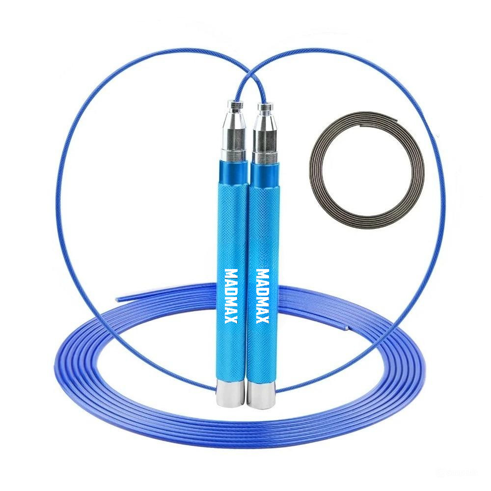 Скакалка швидкісна на підшипниках алюмінієва MadMax MFA-286 Speed jump rope Blue, фото 1