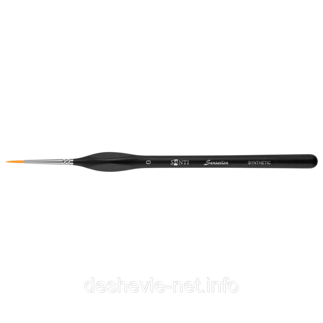 Художній пензель синтетика Santi Sensation коротка ручка з вигином круглий №0
