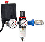 Надійний компресор на 2 поршні Tagred TA361 Компресор з сепаратором та фільтром, фото 8