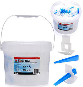 Затискачі для плитки 50 елементів, система вирівнювання 400 елементів, багаторазові СВП Tagred TA4112