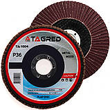 Шліфувальний диск з ламелями 125 мм P36 для шліфування Tagred TA1004, фото 2