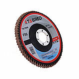Шліфувальний диск з ламелями 125 мм P36 для шліфування Tagred TA1004, фото 4